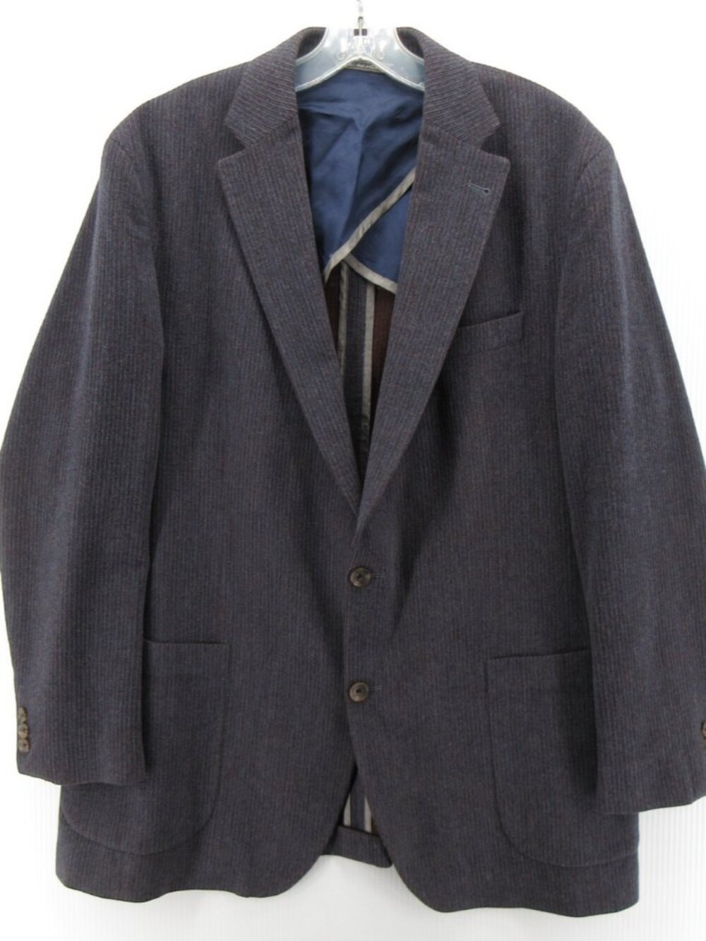 Bullock & Jones Sport Coat 46 L Blazer Wool Cashmere Flannel Unlined
